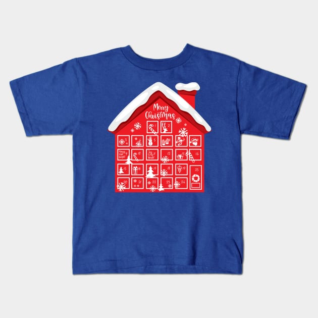 Advent Calendar House Kids T-Shirt by holidaystore